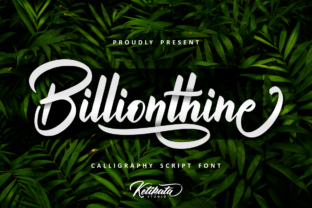 Billionthine Script: A Bold Handwritten Font