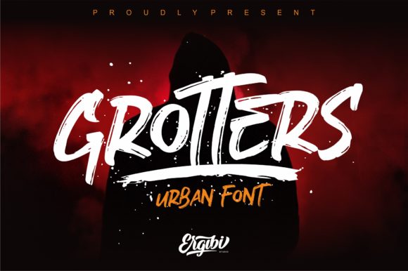 Grotters: A Bold Brush Font for Urban Design